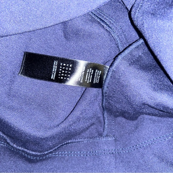 New White House black market navy button front knit lounge jacket size 4 stretch - Picture 5 of 6